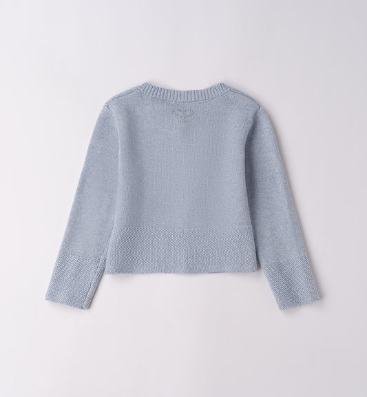 Sarabanda "Strickjacke" mit Glitzerfaden - Hellblau