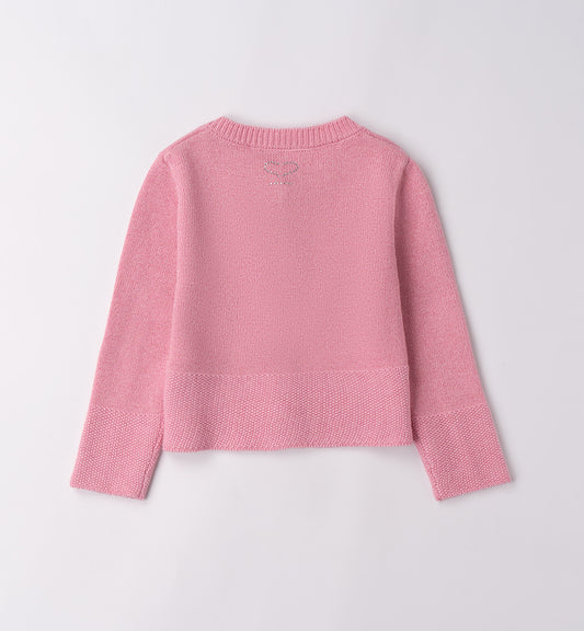 Sarabanda "Strickjacke" mit Glitzerfaden - Rosa