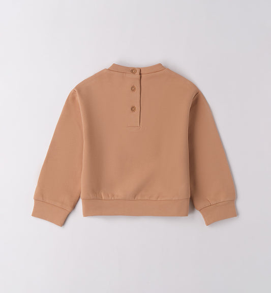 Sarabanda "Sweatshirt" mitflauschigem Druck - Braun