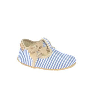 Living Kitzbühel Hausschuhe "Susi Streifchen" blau