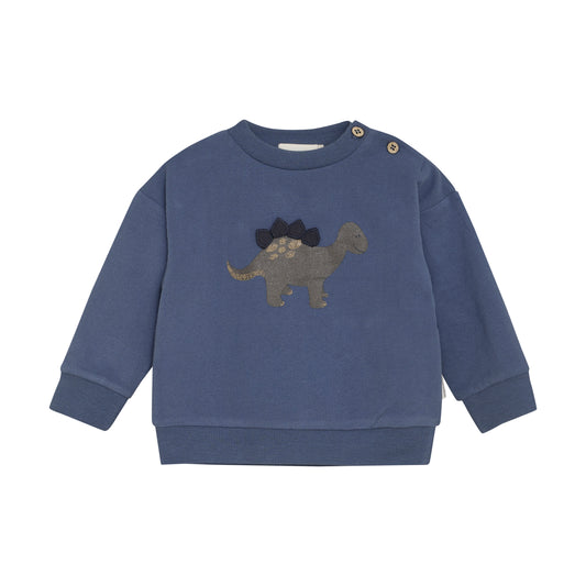Minymo "Sweatshirt" mit Dino Druck - Vintage Indigo