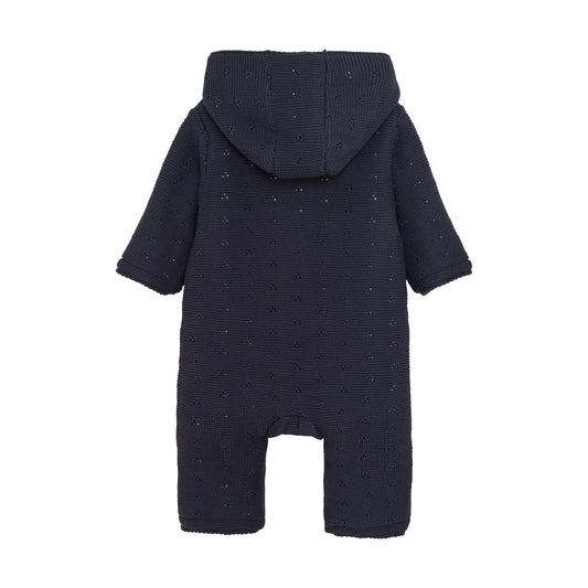 Minymo "Strick-Overall" mit Teddyfell - Parisian Night