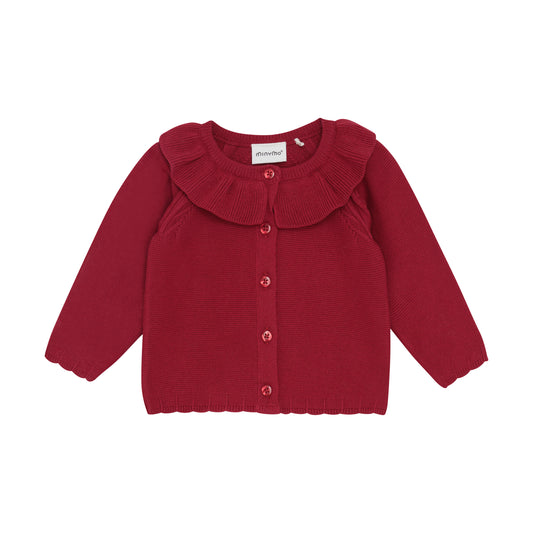 Minymo "Strickjacke" mit Kragen - Rio Red