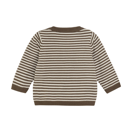 Minymo "Pullover" gestreift mit - Chocolate Chip