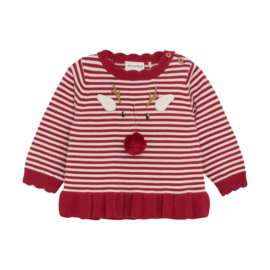 Minymo "Pullover" gestreift mit - Rio Red