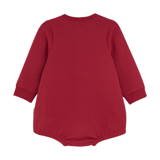 Minymo "Body langarm" mit Weihnachtsdruck - Rot