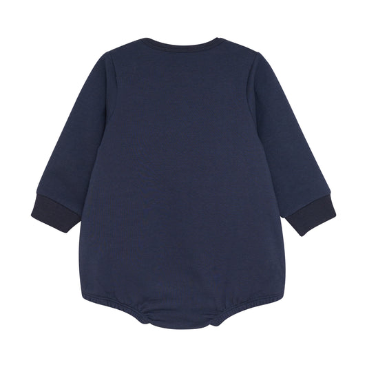 Minymo "Body langarm" mit Weihnachtsdruck - Navy