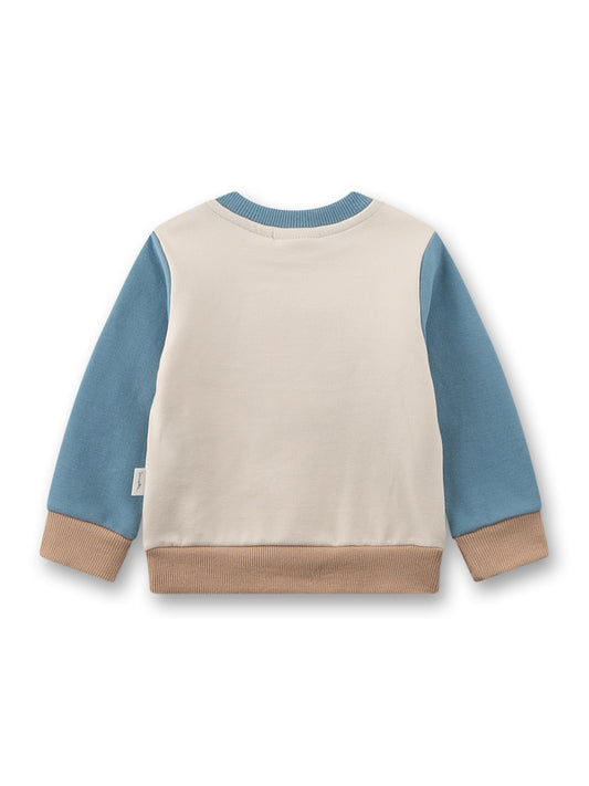 Sanetta "Sweatshirt" mit Fleecedruck - Ecru