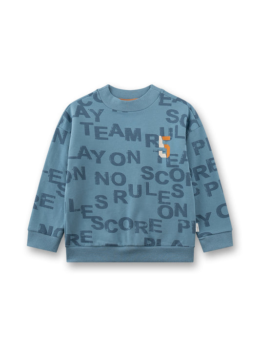 Sanetta "Sweatshirt" allover Druck - Bluejay
