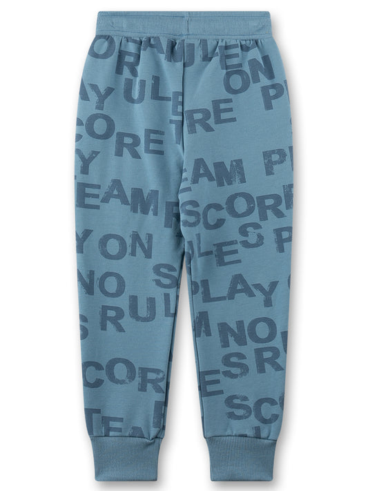 Sanetta "Jogginghose" allover Druck - Bluejay