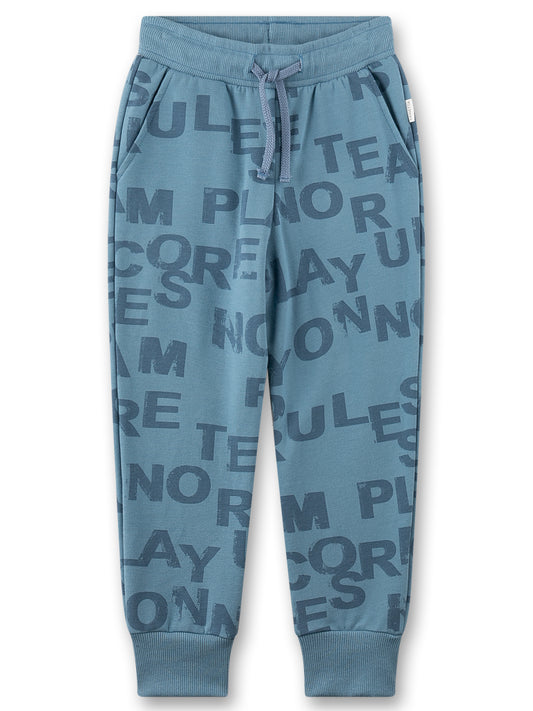 Sanetta "Jogginghose" allover Druck - Bluejay