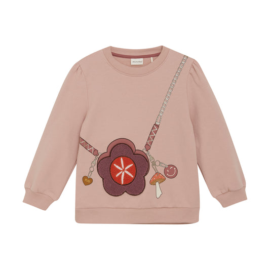 Minymo "Sweatshirt" mit aufgenähter Tasche - Misty Rose