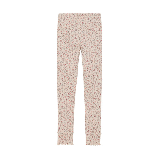 Minymo "Leggings" mit allover Blümchendruck - Sandshell