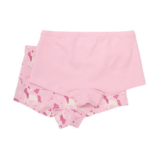 Minymo "Panties" Doppelpack mit Einhornmuster - Bleached Mauve