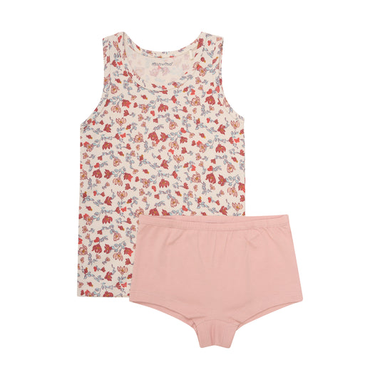 Minymo "Unterwäsche-Set" mit Blümchen - Sandshell