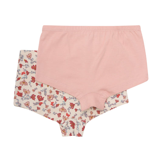 Minymo "Panties" Doppelpack mit Blümchen  - Sandshell