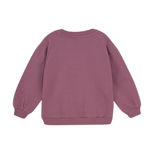 Minymo "Sweatshirt" mit Schwan-Bestickung - Rose Brown