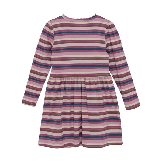 Minymo "Kleid" gestreift - Rose Brown