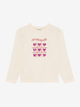 Bild in Galerie-Betrachter laden, Minymo Langarmshirt mit Pailletten Druck - White Swan
