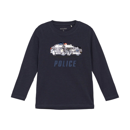 Minymo "T-Shirt" langarm mit Paillettendruck - Parisian Night