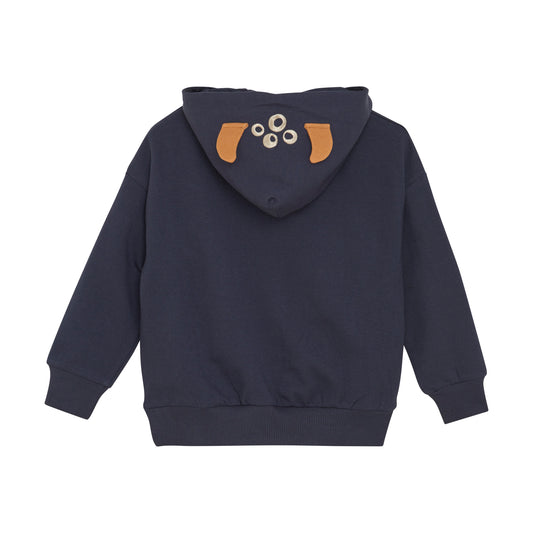 Minymo "Sweatshirt" mit Kapuze und lustigem Druck - Parisian Night