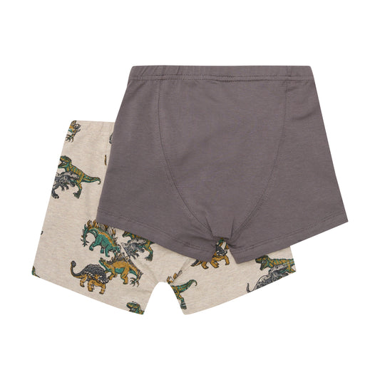 Minymo "Boxer Pants" Dppelpack mit Dinos - Beige Melange