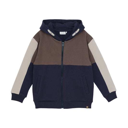 Minymo "Sweatjacke" 3-Farbig mit Kapuze - Parisian Night