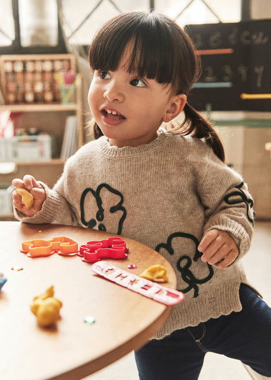 Mayoral "Pullover" mit Stickerei - Toffee