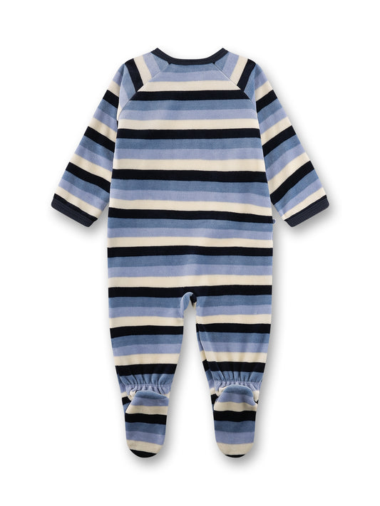 Sanetta "Strampler" mit Fuß, Nikki gestreift - Lilac Blue