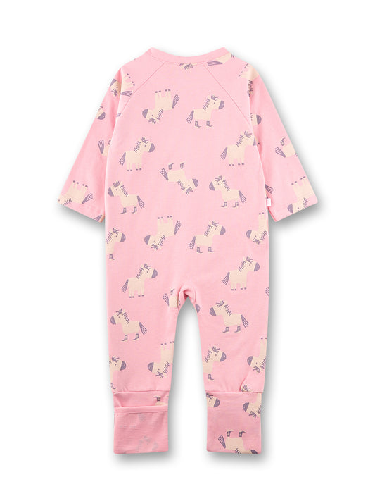 Sanetta "Strampler" mit seitlichem Reißverschluss, allover Druck - Sweety