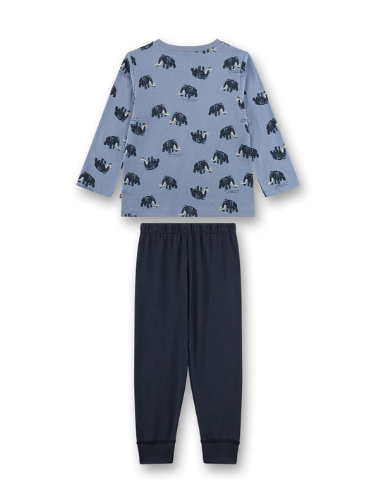 Sanetta "Schlafanzug lang" allover Druck - Stone Wash