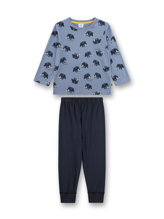 Sanetta "Schlafanzug lang" allover Druck - Stone Wash