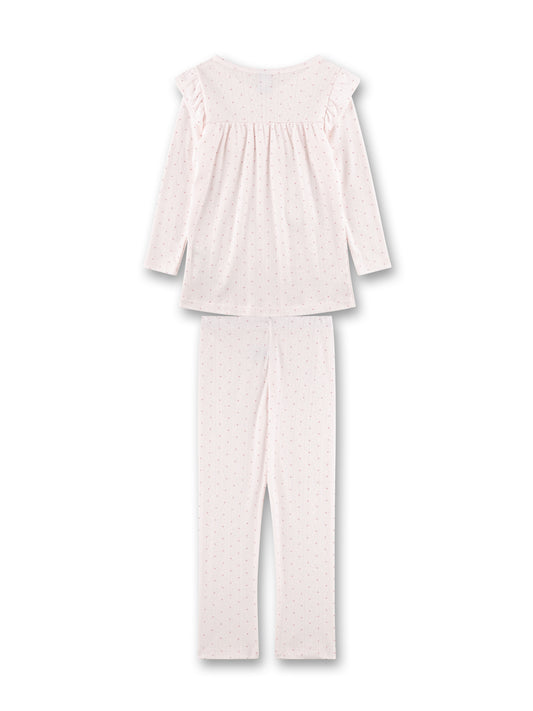 Sanetta "Schlafanzug lang" mit Rüsche - Rosy Quarz