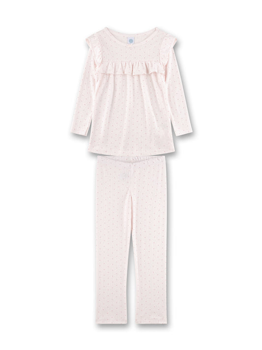 Sanetta "Schlafanzug lang" mit Rüsche - Rosy Quarz