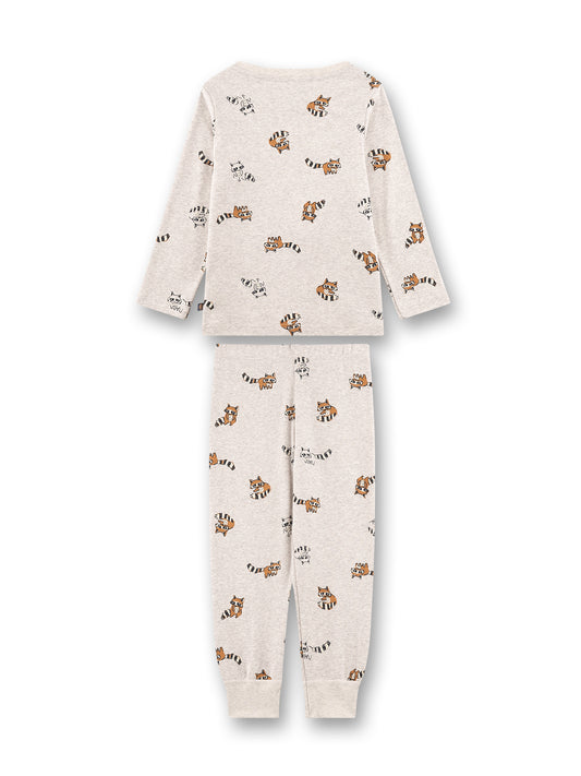 Sanetta "Schlafanzug lang" allover Druck - Nature Melange