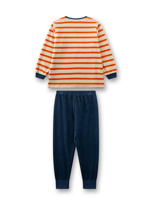 Sanetta "Schlafanzug lang" Nicki gestreift mit Druck - Desert Sun