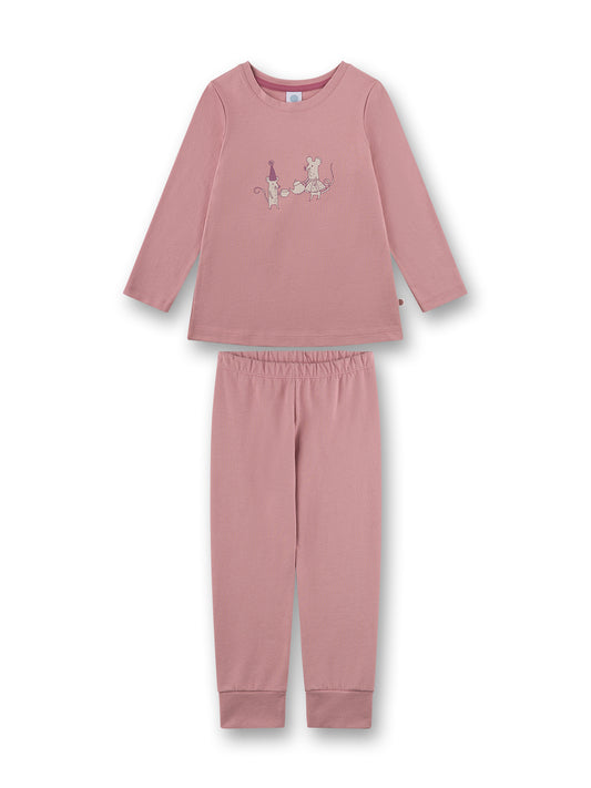 Sanetta "Schlafanzug lang" - mit Druck - Dark Rose