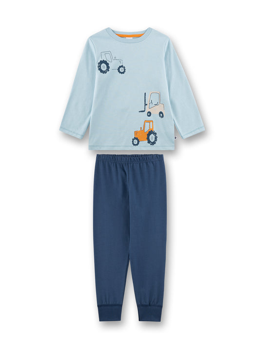 Sanetta "Schlafanzug lang" mit Druck - Blue Pale