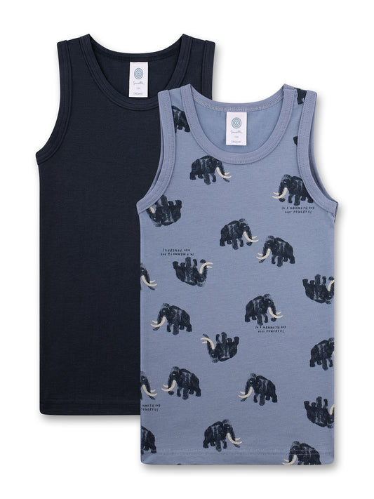 Sanetta "Unterhemden Doppelpack" allover Druck - Stone Wash