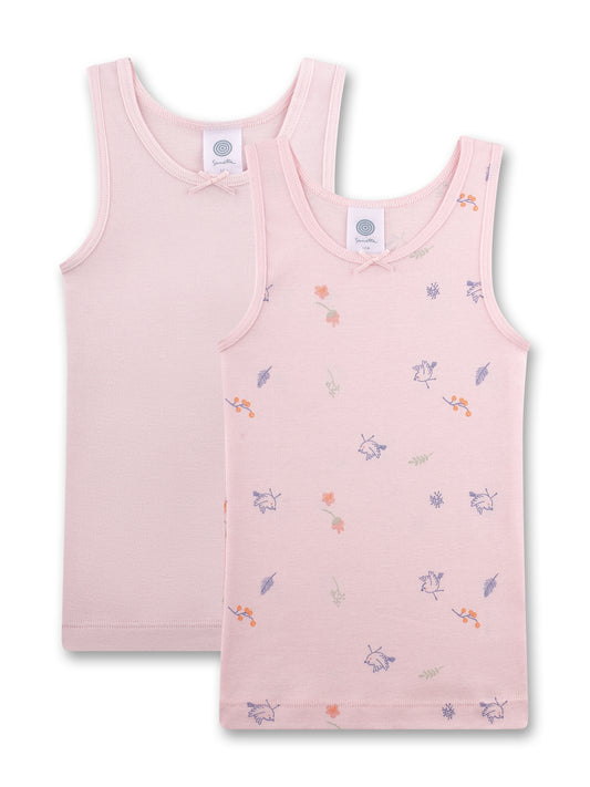 Sanetta "Unterhemden Doppelpack" allover Druck - Rosa