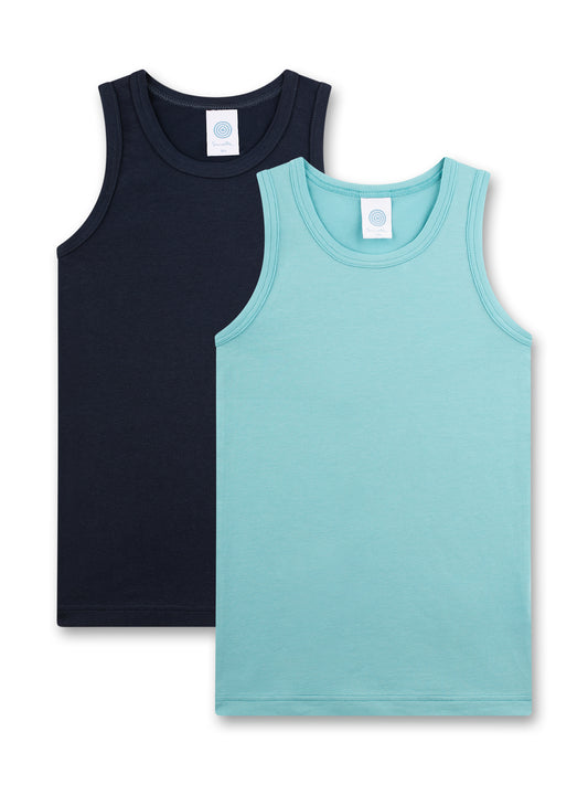 Sanetta "Unterhemden Doppelpack" - Blue Marine
