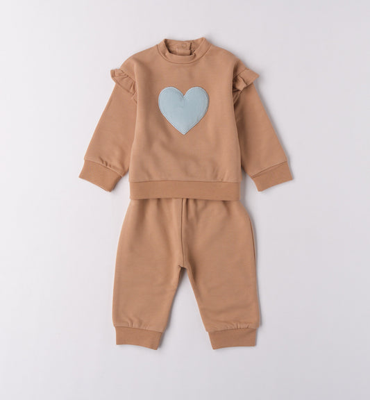 Sarabandaa "Jogginganzug" mit Herz - Braun