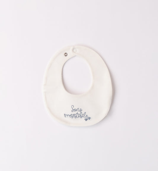 Sarabanda "Lätzchen" mit Schriftzug- Weiss