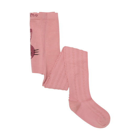 Minymo "Strumpfhose" mit Druck auf dem Poppes - Ash Rose
