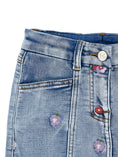 Bild in Galerie-Betrachter laden, Monnalisa Mini-Jeansrock mit gestickten Blumen