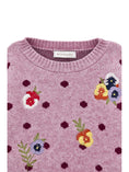 Bild in Galerie-Betrachter laden, Monnalisa Jacquard-Pullover mit Blumenmuster