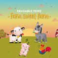 Bild in Galerie-Betrachter laden, Legami Set mit 4 löschbaren Gelstiften „Farm Sweet Farm“ - Erasable Pen Set