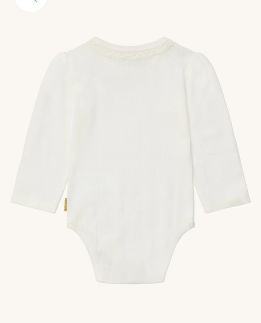 Hust & Claire Body mit Rüsche am Kragen