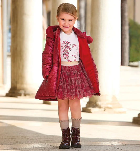 Sarabanda "T-Shirt langarm" mit Eichhörnchen - Creme