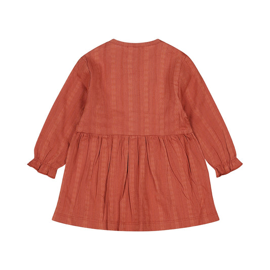 Dirkje "Kleid" mit Rüsche und Knöpfen - Terra